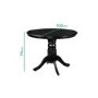 Small Round Dining Table in Black with 4 Velvet Chairs in Green- Rhode Island & Kaylee