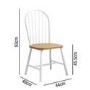 Round Extendable Dining Set with 4 Chairs in Oak & White - Rhode Island