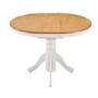 Round Extendable Dining Set with 4 Chairs in Oak & White - Rhode Island