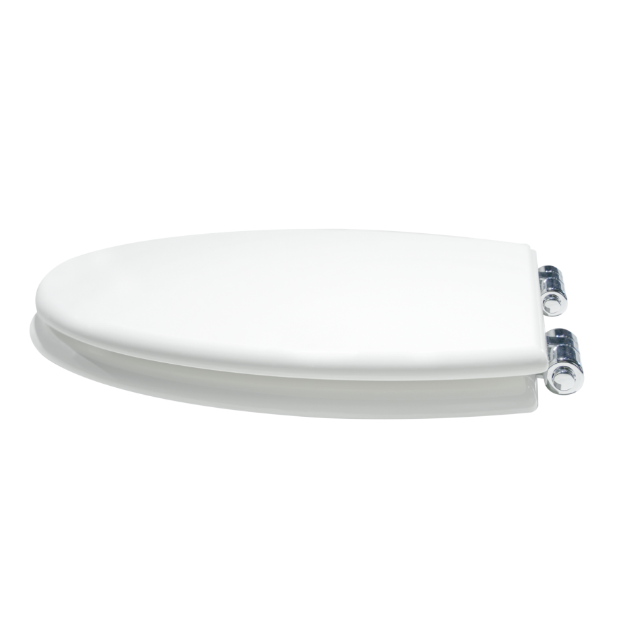 Back to Wall Rimless Toilet and Wooden Soft Close Seat with Chrome Hinges - Ripley