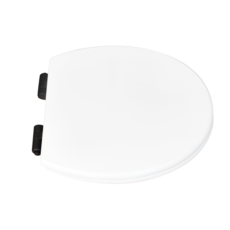 Close Coupled Rimless Toilet with Soft Close Seat and Matt Black Fittings - Ripley