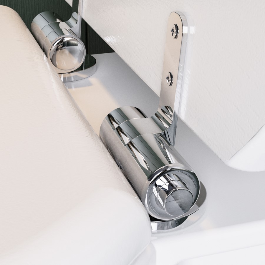 Close Coupled Rimless Toilet with Wooden Soft Close Seat and Chrome Fittings - Ripley