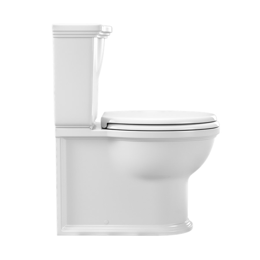 ONLY OPENED - Close Coupled Rimless Toilet with Soft Close Seat - Ripley