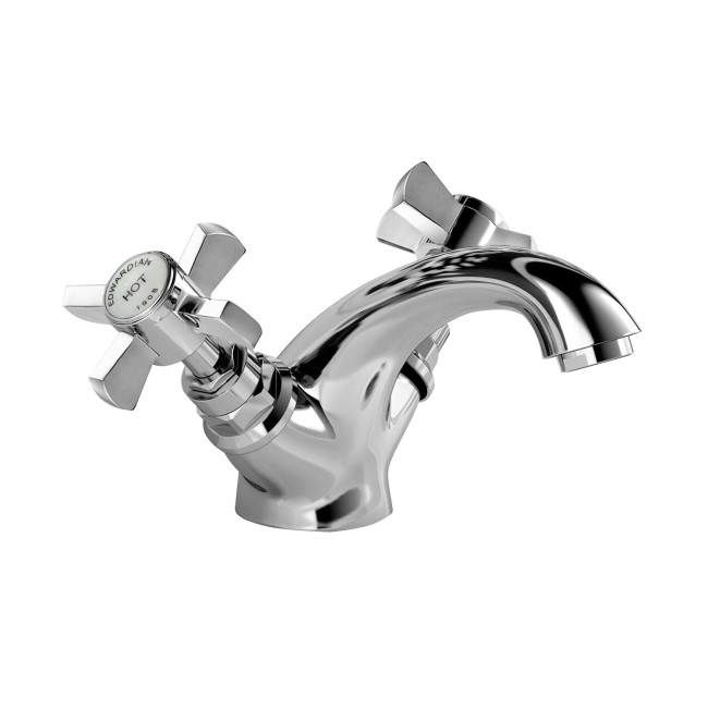 Chrome Traditional Mono Basin Mixer Tap with Bath Filler Tap Pack - Ripley