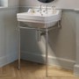 Traditional 2 Tap Hole Basin with Chrome Wash Stand 570mm - Ripley