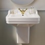 Traditional Semi Pedestal 1 Tap Hole Basin 570mm - Ripley