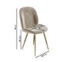 Round to Oval White Marble Effect Extendable Dining Table Set with 4 Mink Velvet Chairs - Seats 4 - Reine