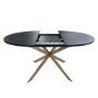 Black Wooden Extendable Dining Table with 4 Mink Velvet Chairs - Seats 4 - Reine