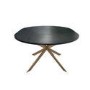 Black Wooden Extendable Dining Table with 4 Mink Velvet Chairs - Seats 4 - Reine