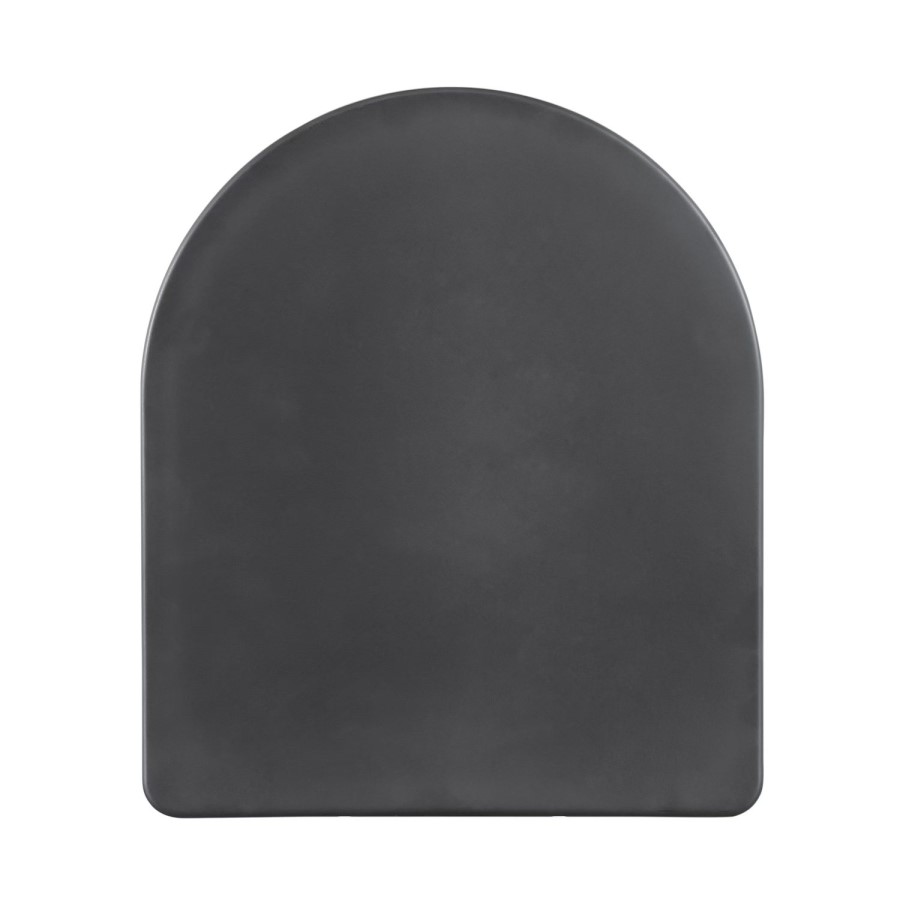 Matt Black Close Coupled Rimless Toilet with Soft Close Seat - Roma