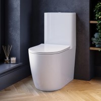 Close Coupled Rimless Toilet with Soft Close Seat - Roma