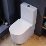 White Comfort Height Close Coupled Toilet - Roma