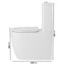 White Comfort Height Close Coupled Toilet - Roma
