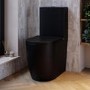 Matt Black Comfort Height Close Coupled Toilet - Roma