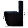Matt Black Comfort Height Close Coupled Toilet - Roma