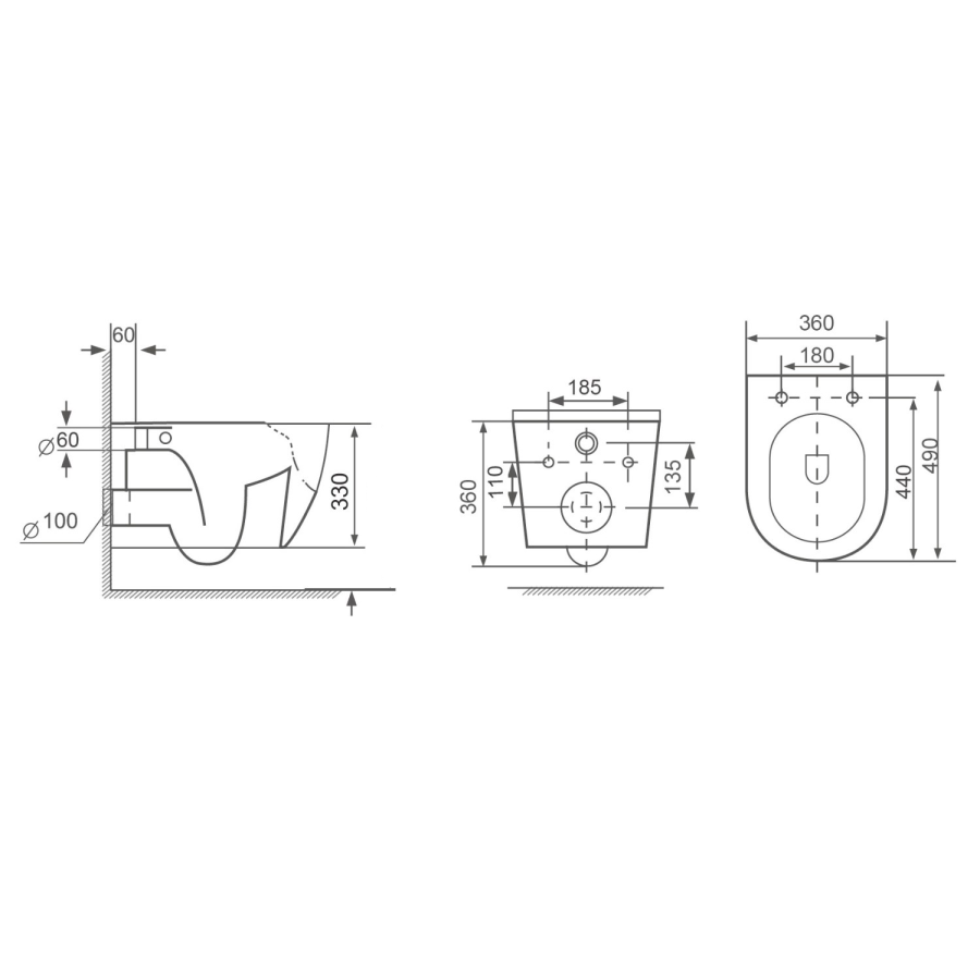 Wall Hung Smart Bidet Japanese Toilet with Heated Seat, Brushed Brass Pneumatic Flush Plate, 820mm Frame & Cistern - Purificare