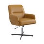 Tan Faux Leather Office Chair with Footrest - Rowan