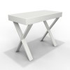 White Gloss Dressing Table with Drawer - Roxy
