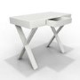 White Gloss Dressing Table with Drawer - Roxy