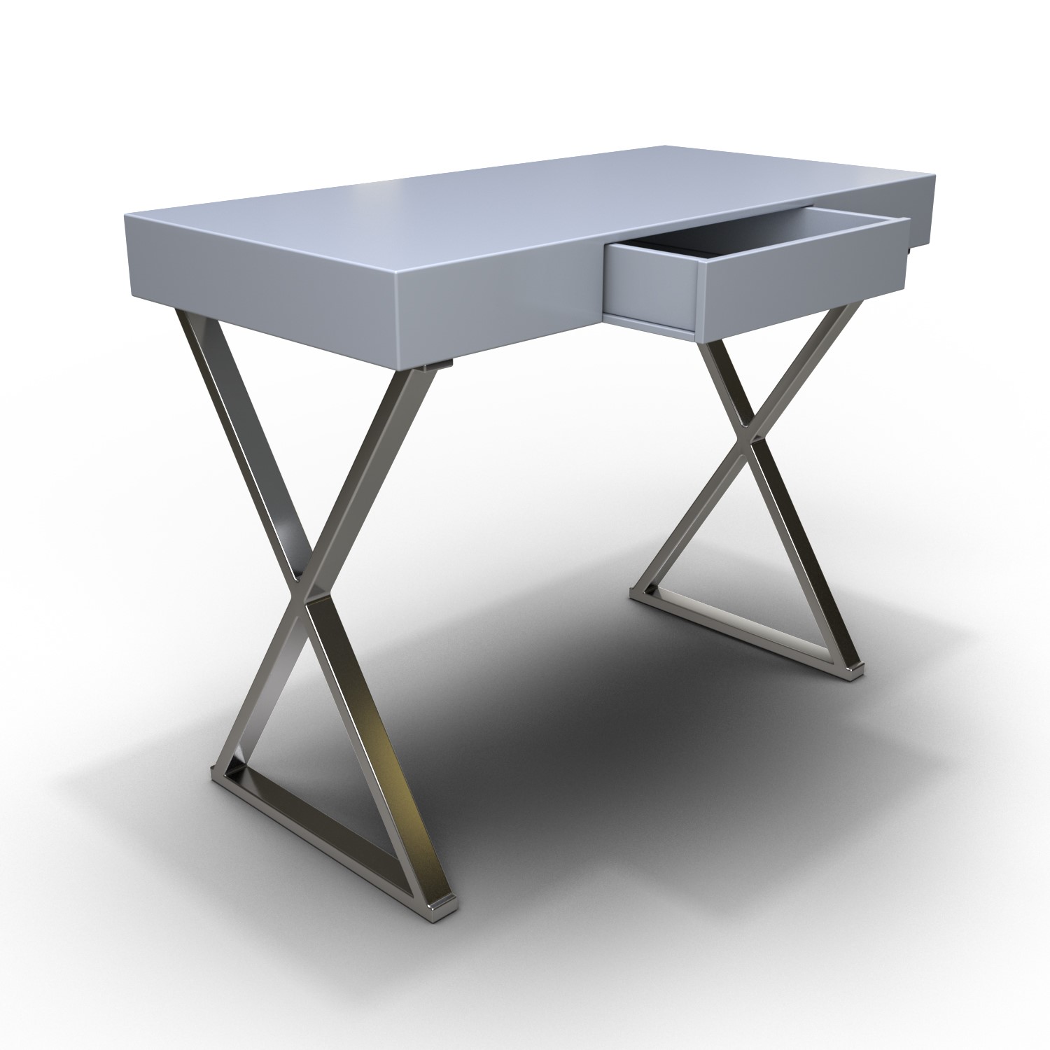 grey high gloss dressing table Carter High Gloss Dressing Table With Mirror In Grey