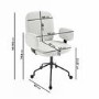 White Marble & Cream Boucle Office Desk and Chair Set - Nico