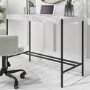White Marble Effect Office Desk & Grey Teddy Office Swivel Chair - Roxy - Rowan