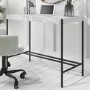 White Marble & Black Velvet Office Desk and Chair Set - Roxy