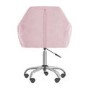 White Marble & Pink Velvet Corner Office Desk and Chair Set - Roxy 