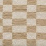 Beige Checkerboard Curved Accent Chair - Romy