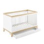 2 Piece Nursery Furniture Set with Cot Bed and Changing Table in White - Rue