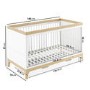 ALMOST PERFECT - White and Wood Convertible Cot Bed with Drawer Storage - Rue