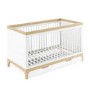 ALMOST PERFECT - White and Wood Convertible Cot Bed with Drawer Storage - Rue