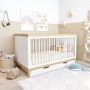 3 Piece Nursery Furniture Set in White and Pine - Rue