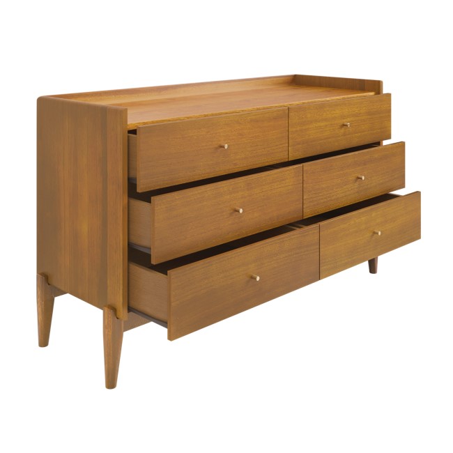 Large Wooden Mid-Century Sideboard with Drawers - Rumi