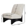Beige Jacquard Patterned Fabric Accent Chair - Raya
