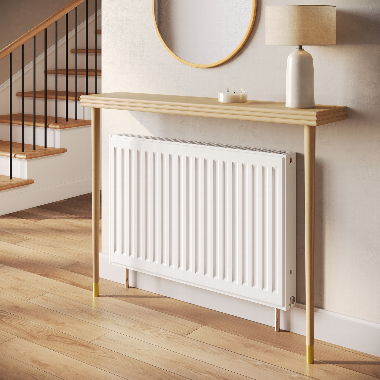 Small & Narrow Solid Weathered Oak Radiator Cover - 115cm - Rayne ...
