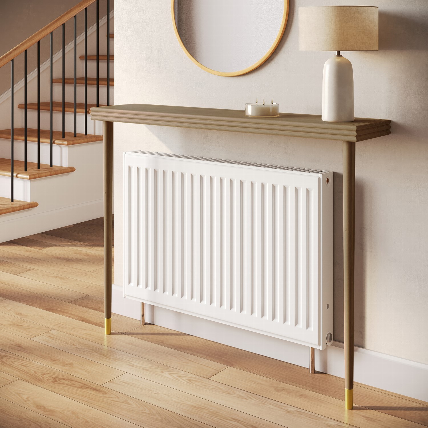 Small & Narrow Solid Weathered Oak Radiator Cover - 115cm - Rayne ...