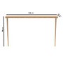 Large & Narrow Solid Weathered Oak Console Table - 150cm - Rayne