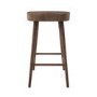 Set of 4 Walnut Solid Oak Kitchen Counter Stools - 70cm - Rayne