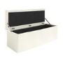 Ottoman Storage Blanket Box in Cream Fabric - Safina