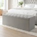 Ottoman Storage Blanket Box in Grey Fabric - Safina