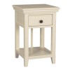 Pair of Savannah Bedside Tables with Drawer in Ivory/Cream
