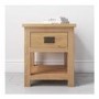 Solid Oak Bedside Table - Rustic Saxon Range