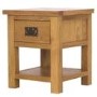 Solid Oak Bedside Table - Rustic Saxon Range