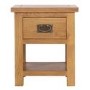 Solid Oak Bedside Table - Rustic Saxon Range
