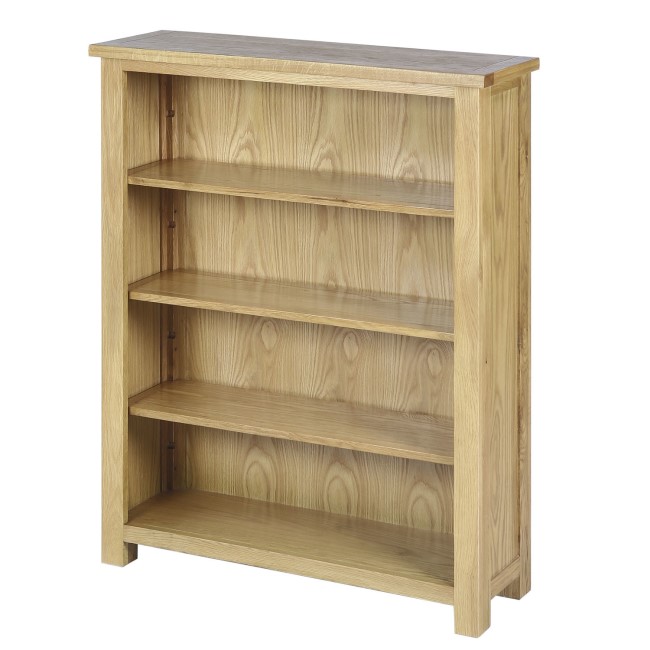 Solid Oak Storage Bookcase & Shelving Unit - Rustic Saxon Range