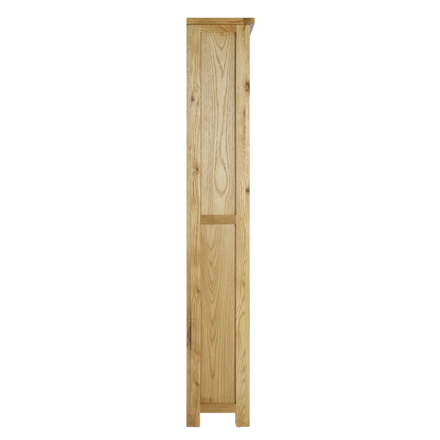 Tall Oak Bookshelf & Storage Unit - Rustic Saxon Range