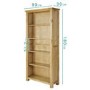 Tall Oak Bookshelf & Storage Unit - Rustic Saxon Range