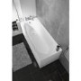 White Toilet Unit Bathroom Suite with Bath and Wall Hung Basin