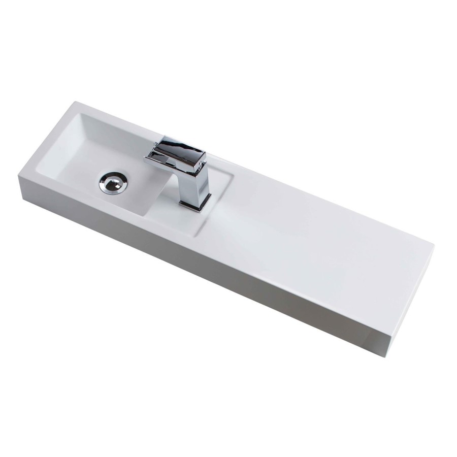 Sebring White Toilet Unit Bathroom Suite with Bath and Wall Hung Basin